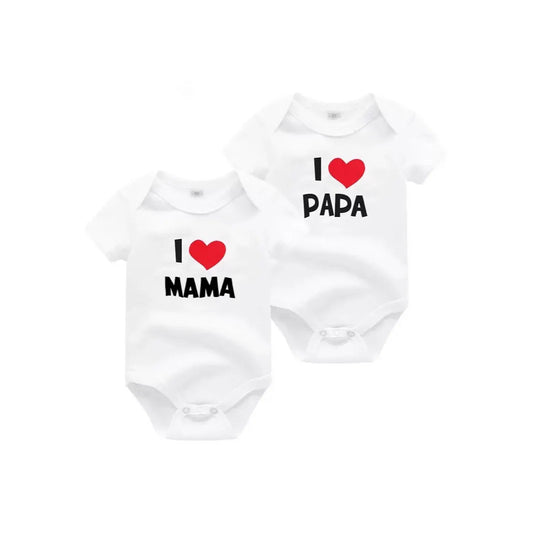 'I love mama' Short-Sleeve Graphic Bodysuit