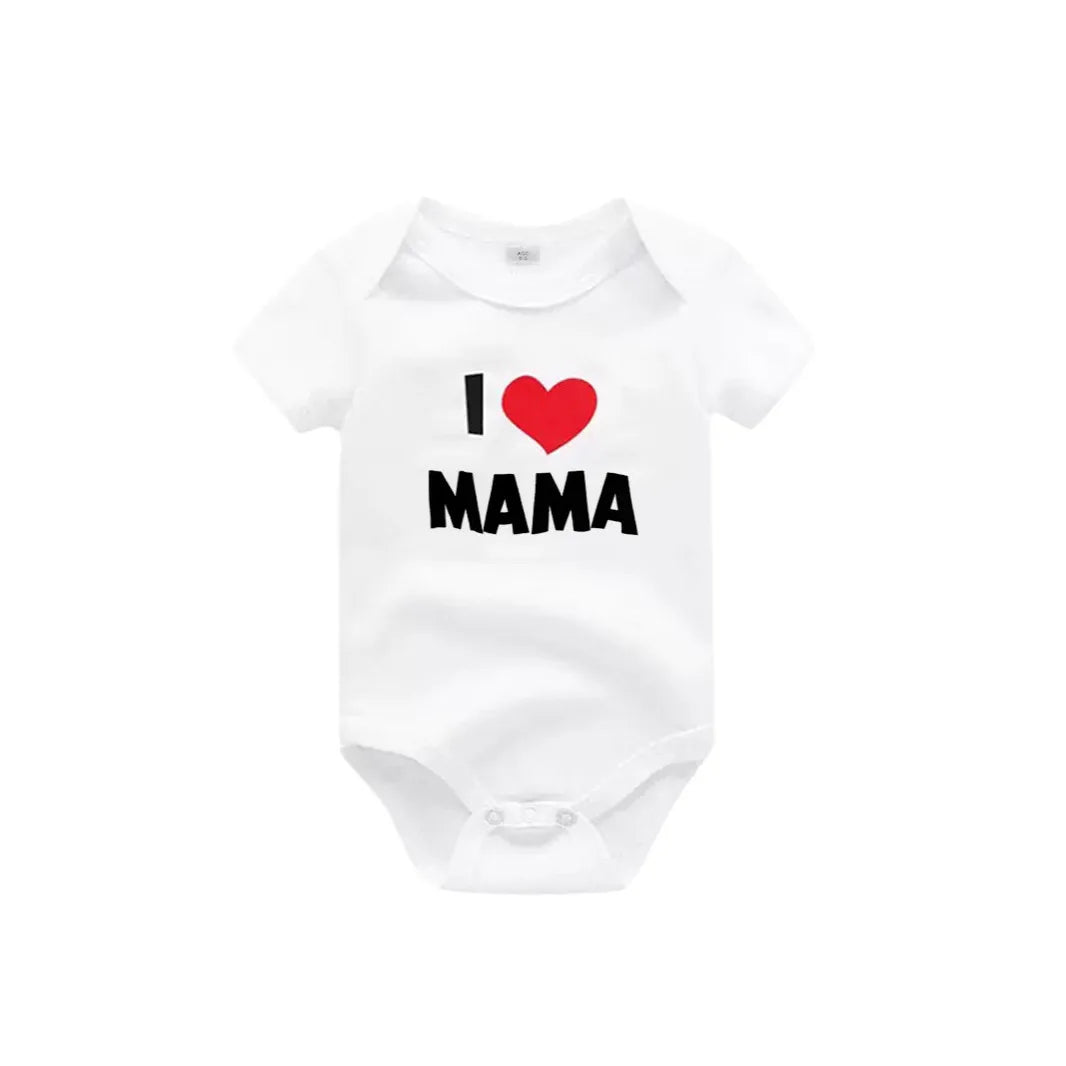 'I love mama' Short-Sleeve Graphic Bodysuit