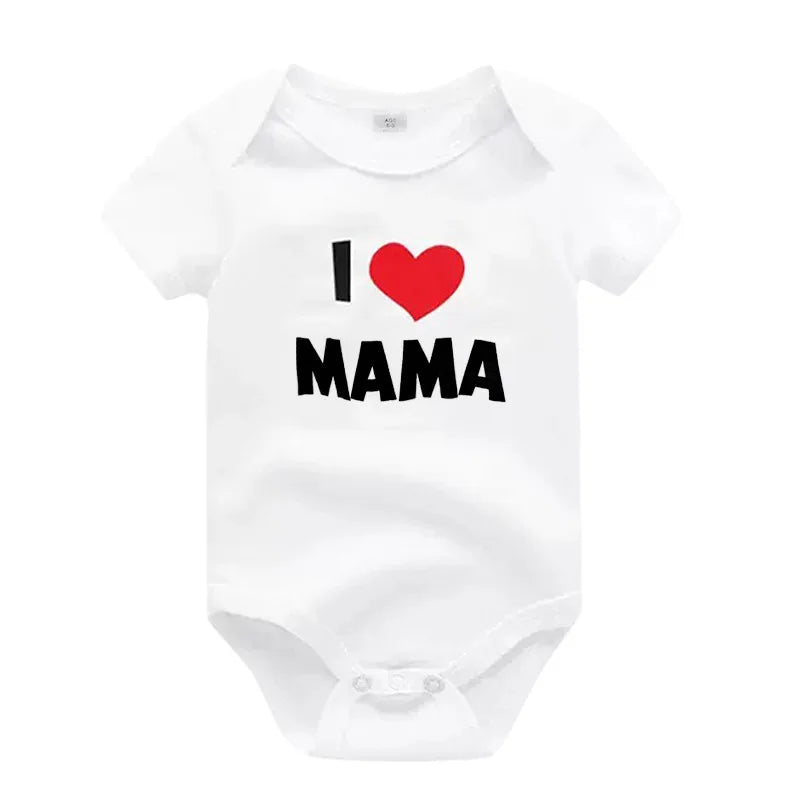 'I love mama' Short-Sleeve Graphic Bodysuit