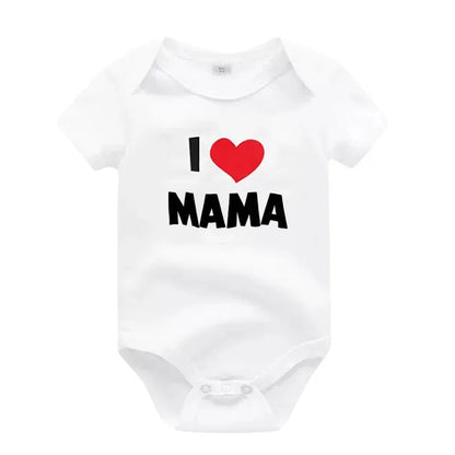 'I love mama' Short-Sleeve Graphic Bodysuit