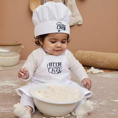 2Pcs Embroidered Apron and Chef Hat