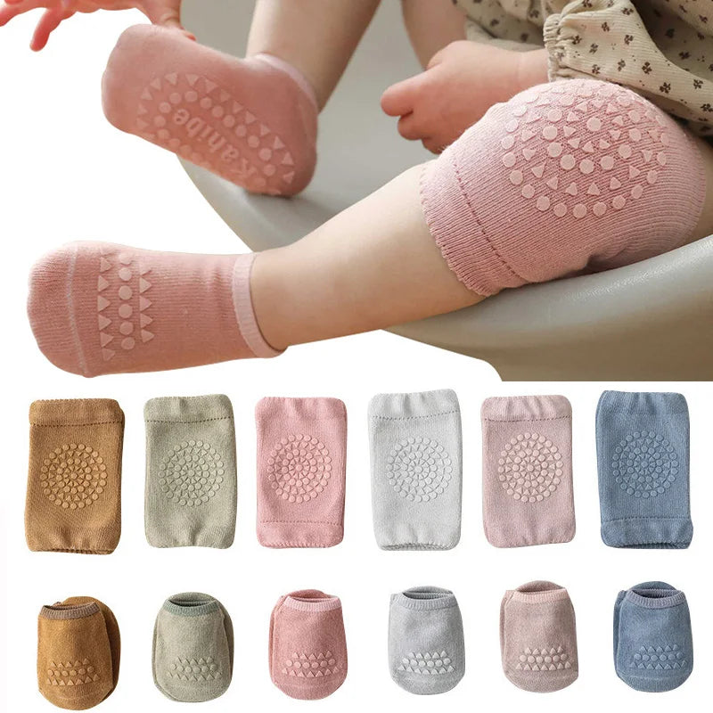 Summer Baby Knee Pads Socks Set for Girls Boys