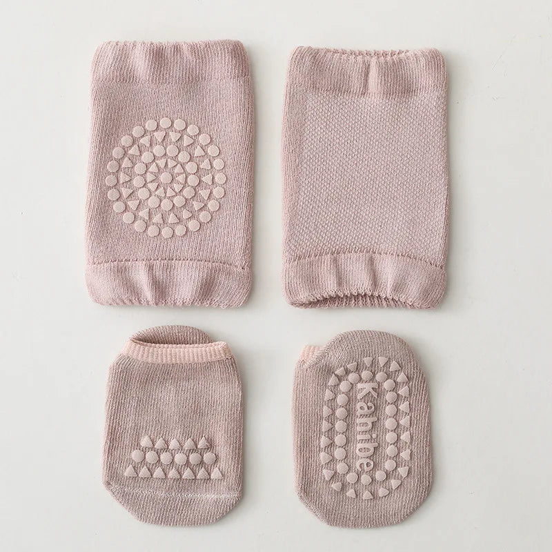 Summer Baby Knee Pads Socks Set for Girls Boys