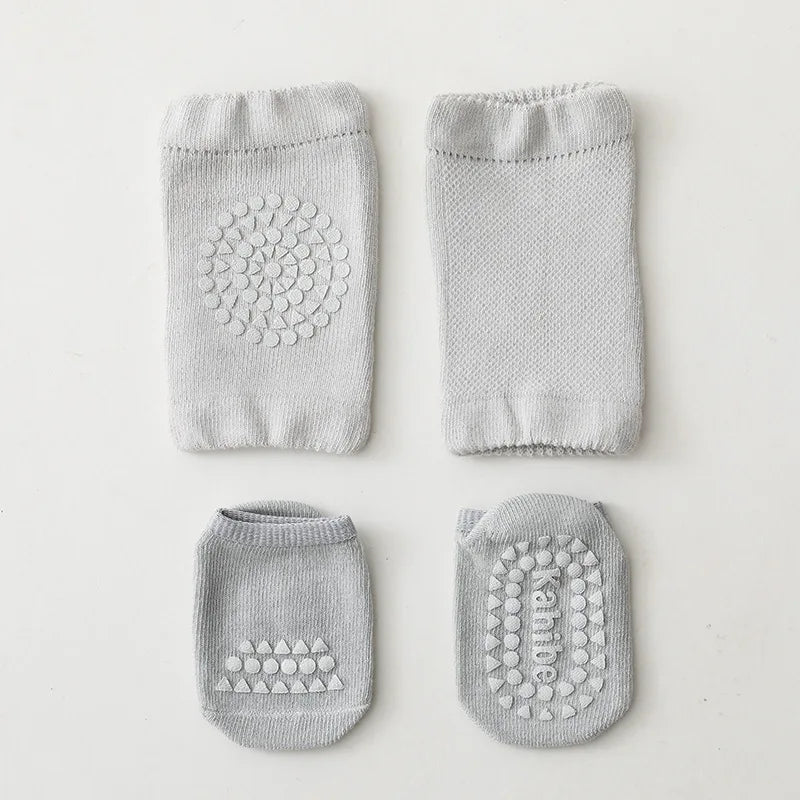 Summer Baby Knee Pads Socks Set for Girls Boys