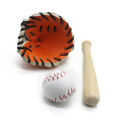 Mini Baseball Bat and Glove Set Props