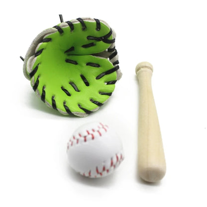 Mini Baseball Bat and Glove Set Props