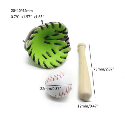 Mini Baseball Bat and Glove Set Props