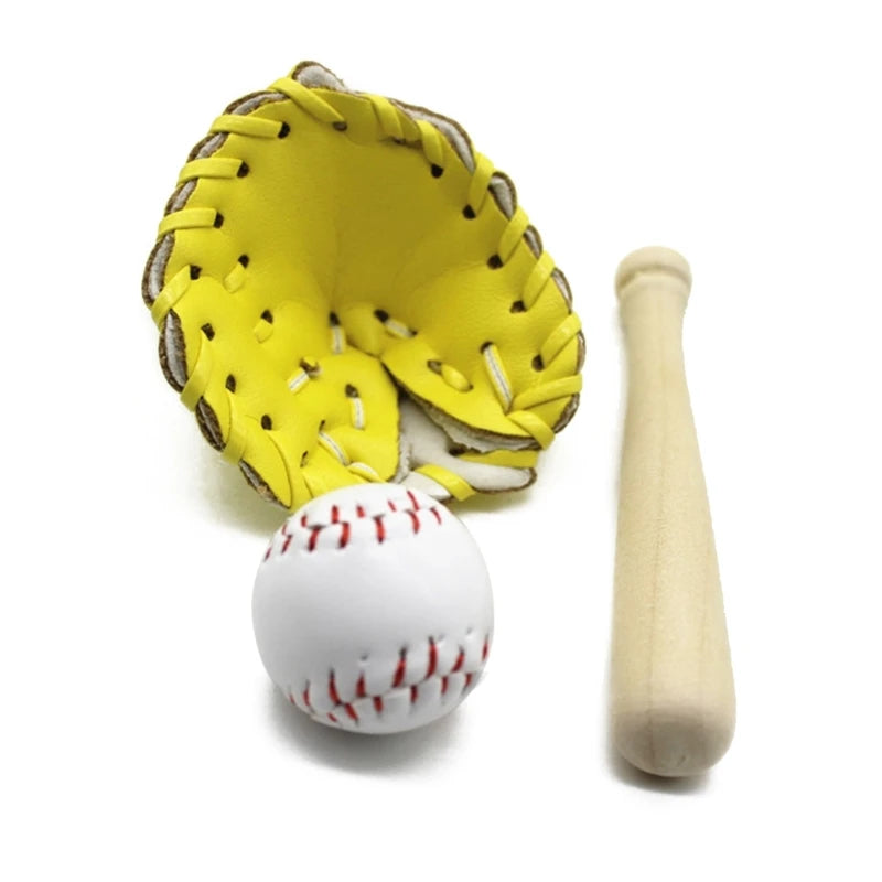 Mini Baseball Bat and Glove Set Props
